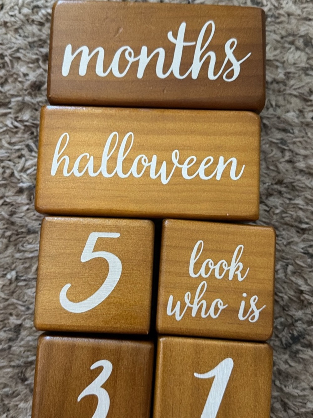 Wooden Milestone Blocks - Gold Decorative Wall Decor